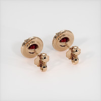 <span>2.42</span> <span class="tooltip-light">Ct.Tw.<span class="tooltiptext">Total Carat Weight</span></span> Ruby Earrings, 14K Rose Gold 4