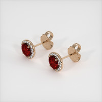 <span>0.55</span>&nbsp;<span class="tooltip-light">Ct.Tw.<span class="tooltiptext">Total Carat Weight</span></span> Ruby Earrings, 14K Rose Gold 2