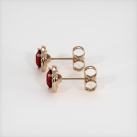 <span>1.07</span> <span class="tooltip-light">Ct.Tw.<span class="tooltiptext">Total Carat Weight</span></span> Ruby Earrings, 14K Rose Gold 3