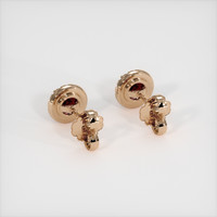 <span>1.07</span> <span class="tooltip-light">Ct.Tw.<span class="tooltiptext">Total Carat Weight</span></span> Ruby Earrings, 14K Rose Gold 4