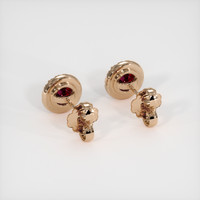 <span>0.73</span>&nbsp;<span class="tooltip-light">Ct.Tw.<span class="tooltiptext">Total Carat Weight</span></span> Ruby Earrings, 14K Rose Gold 4