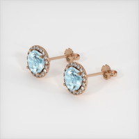 <span>1.79</span>&nbsp;<span class="tooltip-light">Ct.Tw.<span class="tooltiptext">Total Carat Weight</span></span> Gemstone Earrings, 14K Rose Gold 2