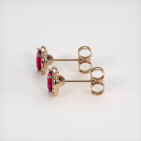 <span>0.62</span>&nbsp;<span class="tooltip-light">Ct.Tw.<span class="tooltiptext">Total Carat Weight</span></span> Ruby Earrings, 14K Rose Gold 3