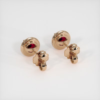 <span>0.62</span>&nbsp;<span class="tooltip-light">Ct.Tw.<span class="tooltiptext">Total Carat Weight</span></span> Ruby Earrings, 14K Rose Gold 4