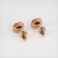 <span>2.12</span> <span class="tooltip-light">Ct.Tw.<span class="tooltiptext">Total Carat Weight</span></span> Ruby Earrings, 14K Rose Gold 4