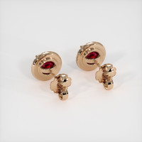 <span>2.31</span> <span class="tooltip-light">Ct.Tw.<span class="tooltiptext">Total Carat Weight</span></span> Ruby Earrings, 14K Rose Gold 4