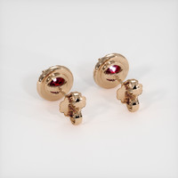 <span>0.95</span>&nbsp;<span class="tooltip-light">Ct.Tw.<span class="tooltiptext">Total Carat Weight</span></span> Ruby Earrings, 14K Rose Gold 4