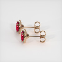 <span>0.89</span>&nbsp;<span class="tooltip-light">Ct.Tw.<span class="tooltiptext">Total Carat Weight</span></span> Ruby Earrings, 14K Rose Gold 3