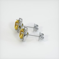 <span>1.59</span> <span class="tooltip-light">Ct.Tw.<span class="tooltiptext">Total Carat Weight</span></span> Yellow Sapphire Earrings, 14K White Gold 3