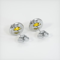 <span>1.59</span> <span class="tooltip-light">Ct.Tw.<span class="tooltiptext">Total Carat Weight</span></span> Yellow Sapphire Earrings, 14K White Gold 4