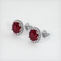 <span>1.62</span>&nbsp;<span class="tooltip-light">Ct.Tw.<span class="tooltiptext">Total Carat Weight</span></span> Ruby Earrings, 14K White Gold 2