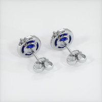 <span>1.68</span> <span class="tooltip-light">Ct.Tw.<span class="tooltiptext">Total Carat Weight</span></span> Blue Sapphire Earrings, 14K White Gold 4