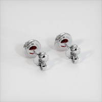 <span>1.07</span> <span class="tooltip-light">Ct.Tw.<span class="tooltiptext">Total Carat Weight</span></span> Ruby Earrings, 14K White Gold 4