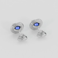 <span>2.79</span>&nbsp;<span class="tooltip-light">Ct.Tw.<span class="tooltiptext">Total Carat Weight</span></span> Blue Sapphire Earrings, 14K White Gold 4
