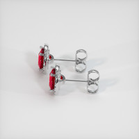 <span>1.06</span>&nbsp;<span class="tooltip-light">Ct.Tw.<span class="tooltiptext">Total Carat Weight</span></span> Ruby Earrings, 14K White Gold 3