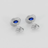 <span>2.07</span> <span class="tooltip-light">Ct.Tw.<span class="tooltiptext">Total Carat Weight</span></span> Blue Sapphire Earrings, 14K White Gold 4