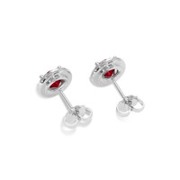 1.78 Ct.Tw. Ruby Earrings, 18K White Gold 4