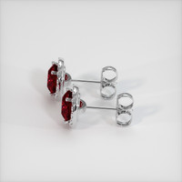 <span>2.42</span> <span class="tooltip-light">Ct.Tw.<span class="tooltiptext">Total Carat Weight</span></span> Ruby Earrings, 18K White Gold 3