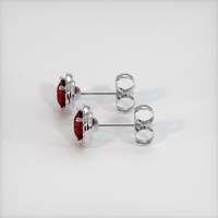 <span>1.07</span> <span class="tooltip-light">Ct.Tw.<span class="tooltiptext">Total Carat Weight</span></span> Ruby Earrings, 18K White Gold 3