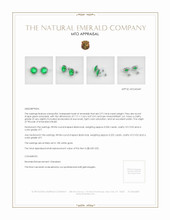 Pave Emerald Earrings 2.91 Ct.Tw.Total Carat Weight, 18K White Gold Appraisal