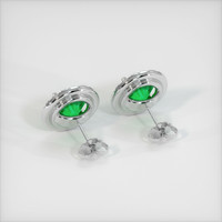 <span>1.52</span>&nbsp;<span class="tooltip-light">Ct.Tw.<span class="tooltiptext">Total Carat Weight</span></span> Emerald Earrings, 18K White Gold 4