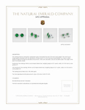 Emerald Earrings 3.23 Ct.Tw.Total Carat Weight, 18K White Gold Appraisal