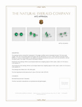Emerald Earrings 7.25 Ct.Tw.Total Carat Weight, 18K White Gold Appraisal