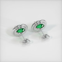 <span>7.25</span>&nbsp;<span class="tooltip-light">Ct.Tw.<span class="tooltiptext">Total Carat Weight</span></span> Emerald Earrings, 18K White Gold 4