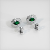 <span>1.56</span>&nbsp;<span class="tooltip-light">Ct.Tw.<span class="tooltiptext">Total Carat Weight</span></span> Emerald Earrings, 18K White Gold 4