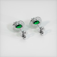 <span>1.71</span>&nbsp;<span class="tooltip-light">Ct.Tw.<span class="tooltiptext">Total Carat Weight</span></span> Emerald Earrings, 18K White Gold 4