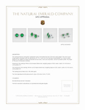 Emerald Earrings 3.20 Ct.Tw.Total Carat Weight 18K White Gold Appraisal