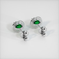 <span>1.03</span>&nbsp;<span class="tooltip-light">Ct.Tw.<span class="tooltiptext">Total Carat Weight</span></span> Emerald Earrings, 18K White Gold 4