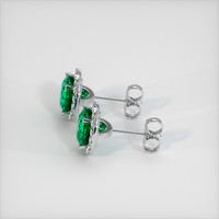 <span>1.77</span>&nbsp;<span class="tooltip-light">Ct.Tw.<span class="tooltiptext">Total Carat Weight</span></span> Emerald Earrings, 18K White Gold 3