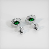 <span>1.77</span>&nbsp;<span class="tooltip-light">Ct.Tw.<span class="tooltiptext">Total Carat Weight</span></span> Emerald Earrings, 18K White Gold 4