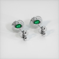 <span>1.11</span>&nbsp;<span class="tooltip-light">Ct.Tw.<span class="tooltiptext">Total Carat Weight</span></span> Emerald Earrings, 18K White Gold 4