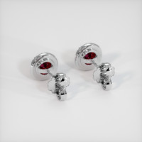 <span>1.37</span> <span class="tooltip-light">Ct.Tw.<span class="tooltiptext">Total Carat Weight</span></span> Ruby Earrings, 18K White Gold 4