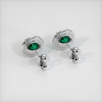 <span>1.43</span>&nbsp;<span class="tooltip-light">Ct.Tw.<span class="tooltiptext">Total Carat Weight</span></span> Emerald Earrings, 18K White Gold 4