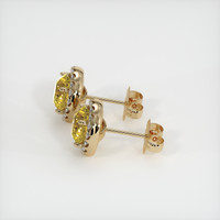 <span>1.59</span>&nbsp;<span class="tooltip-light">Ct.Tw.<span class="tooltiptext">Total Carat Weight</span></span> Yellow Sapphire Earrings, 14K Yellow Gold 3