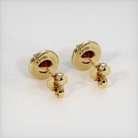 <span>2.42</span> <span class="tooltip-light">Ct.Tw.<span class="tooltiptext">Total Carat Weight</span></span> Ruby Earrings, 14K Yellow Gold 4