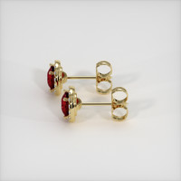 <span>0.55</span>&nbsp;<span class="tooltip-light">Ct.Tw.<span class="tooltiptext">Total Carat Weight</span></span> Ruby Earrings, 14K Yellow Gold 3