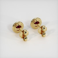 <span>0.73</span>&nbsp;<span class="tooltip-light">Ct.Tw.<span class="tooltiptext">Total Carat Weight</span></span> Ruby Earrings, 14K Yellow Gold 4