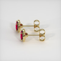 <span>0.62</span>&nbsp;<span class="tooltip-light">Ct.Tw.<span class="tooltiptext">Total Carat Weight</span></span> Ruby Earrings, 14K Yellow Gold 3