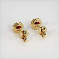 <span>0.62</span>&nbsp;<span class="tooltip-light">Ct.Tw.<span class="tooltiptext">Total Carat Weight</span></span> Ruby Earrings, 14K Yellow Gold 4