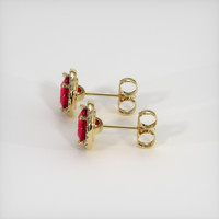 <span>2.12</span> <span class="tooltip-light">Ct.Tw.<span class="tooltiptext">Total Carat Weight</span></span> Ruby Earrings, 14K Yellow Gold 3