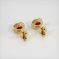 <span>1.06</span>&nbsp;<span class="tooltip-light">Ct.Tw.<span class="tooltiptext">Total Carat Weight</span></span> Ruby Earrings, 14K Yellow Gold 4