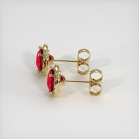 <span>1.16</span>&nbsp;<span class="tooltip-light">Ct.Tw.<span class="tooltiptext">Total Carat Weight</span></span> Ruby Earrings, 14K Yellow Gold 3