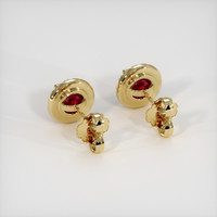 <span>1.16</span>&nbsp;<span class="tooltip-light">Ct.Tw.<span class="tooltiptext">Total Carat Weight</span></span> Ruby Earrings, 14K Yellow Gold 4