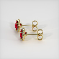 <span>0.95</span>&nbsp;<span class="tooltip-light">Ct.Tw.<span class="tooltiptext">Total Carat Weight</span></span> Ruby Earrings, 14K Yellow Gold 3