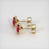 <span>0.89</span>&nbsp;<span class="tooltip-light">Ct.Tw.<span class="tooltiptext">Total Carat Weight</span></span> Ruby Earrings, 14K Yellow Gold 3