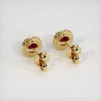 <span>0.89</span>&nbsp;<span class="tooltip-light">Ct.Tw.<span class="tooltiptext">Total Carat Weight</span></span> Ruby Earrings, 14K Yellow Gold 4